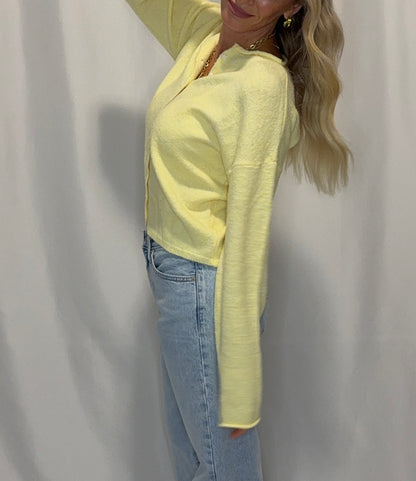 Essential Button Down Cardigan Top