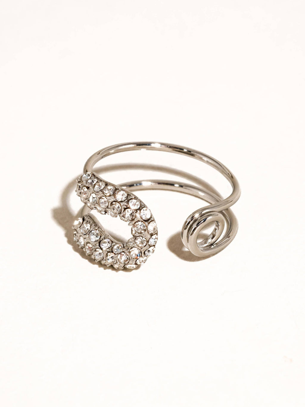 Dante 18K Gold Non-Tarnish Rhinstone Glam Ring