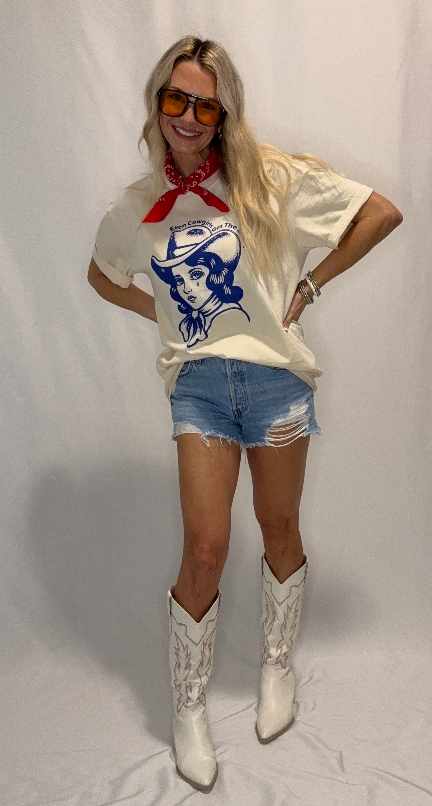 COWGIRLS WESTERN VINTAGE GRAPHIC OVERSIZED TEE