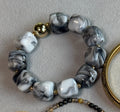 0.59in/15mm Large Block Acrylic Beaded Elastic Bracelet