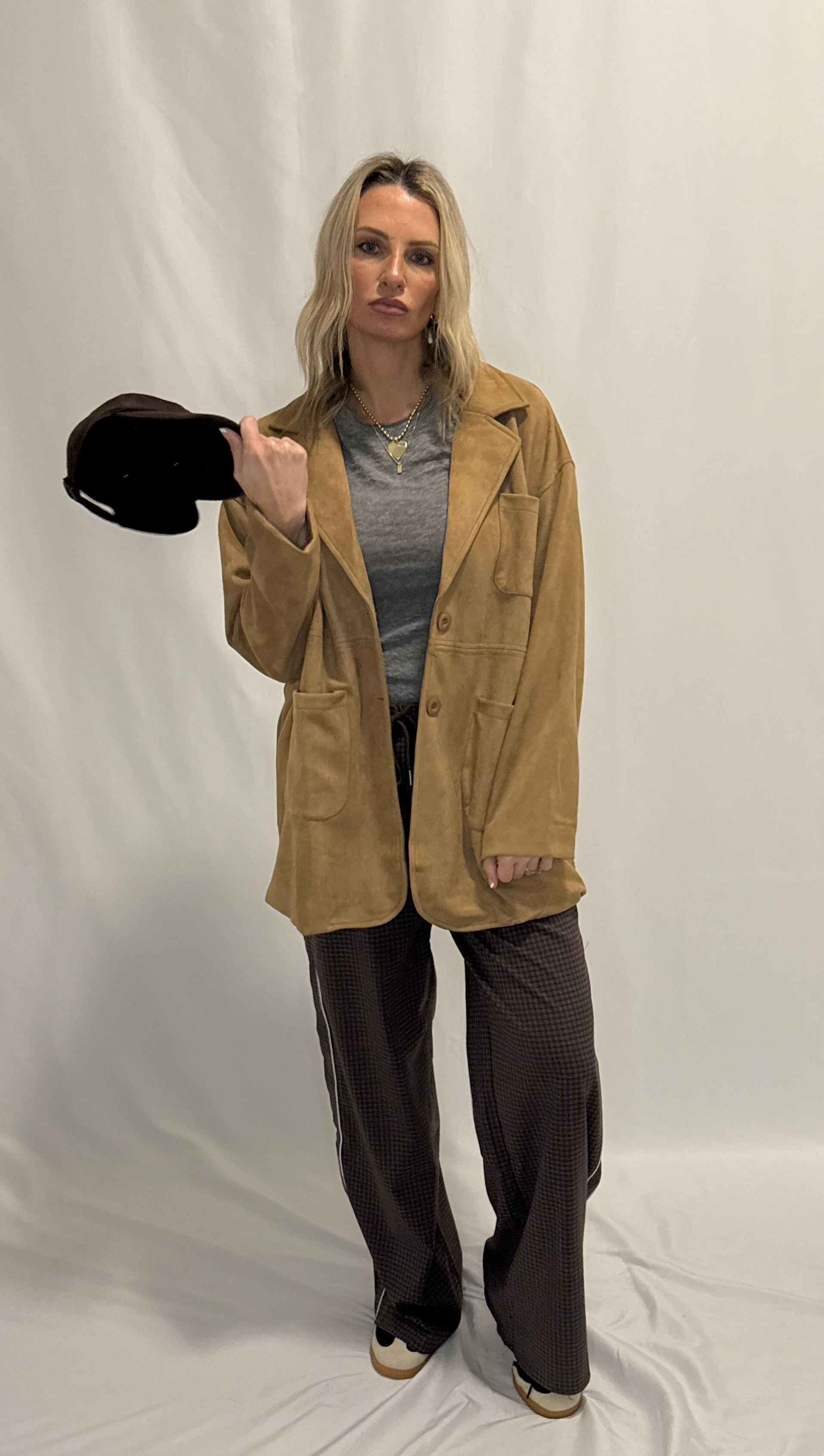 OVERSIZED SUEDE BLAZER