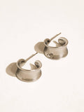 Yvaine 18K Gold Non-Tarnish Wide Dome Hoop Earrings
