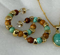 Noisette 18K Gold Boho Beaded Hoop Earrings
