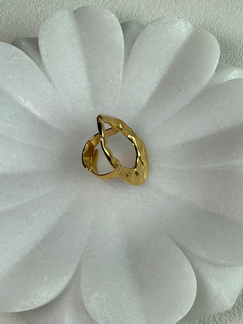 Aurithra - Gold 18K Gold Non-Tarnish - Statement ring