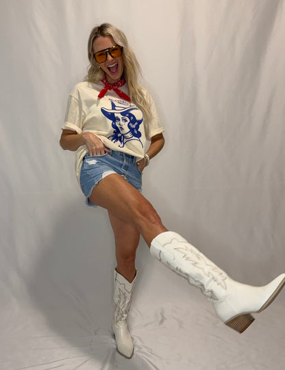 COWGIRLS WESTERN VINTAGE GRAPHIC OVERSIZED TEE