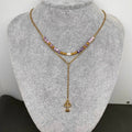 Cross 18K Gold Plated S.Steel Y-neck Necklace