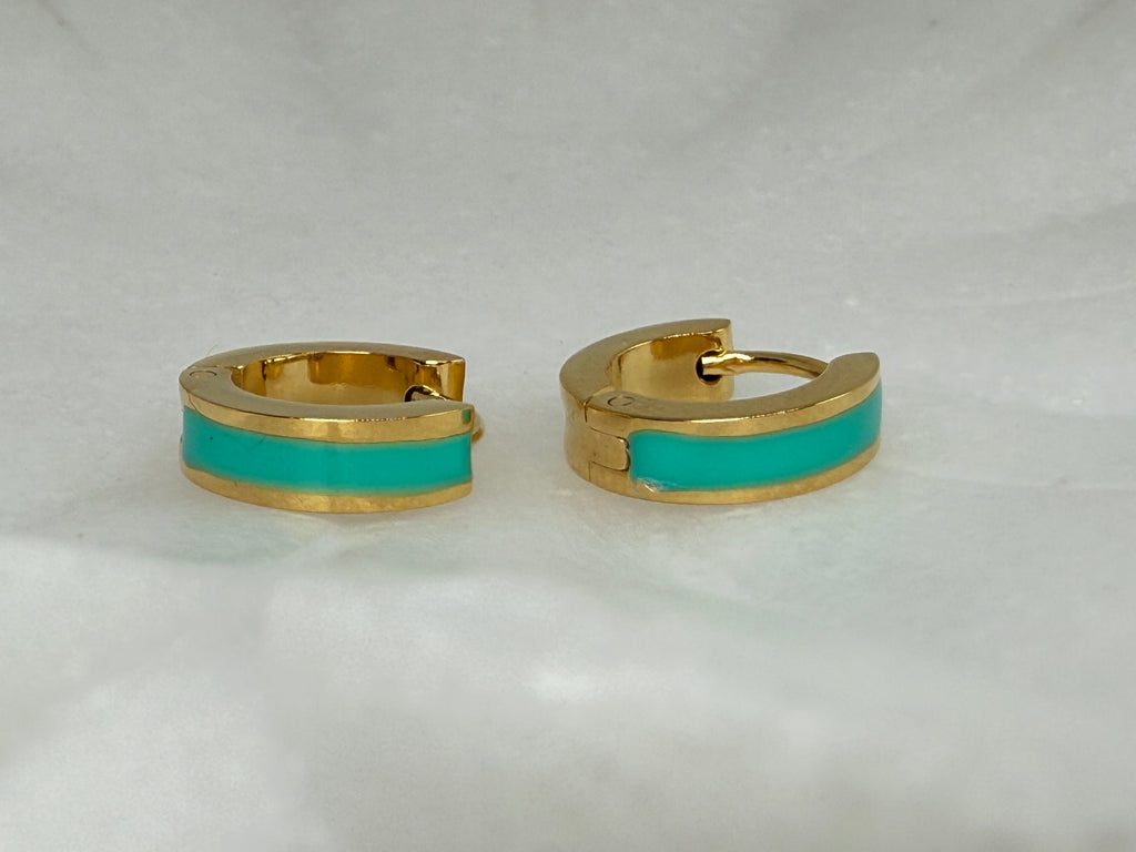 Etta 18K Non-Tarnish Colored Hoop Earring