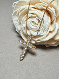 Raeven 18K Gold Non-Tarnish CZ Cross Necklace
