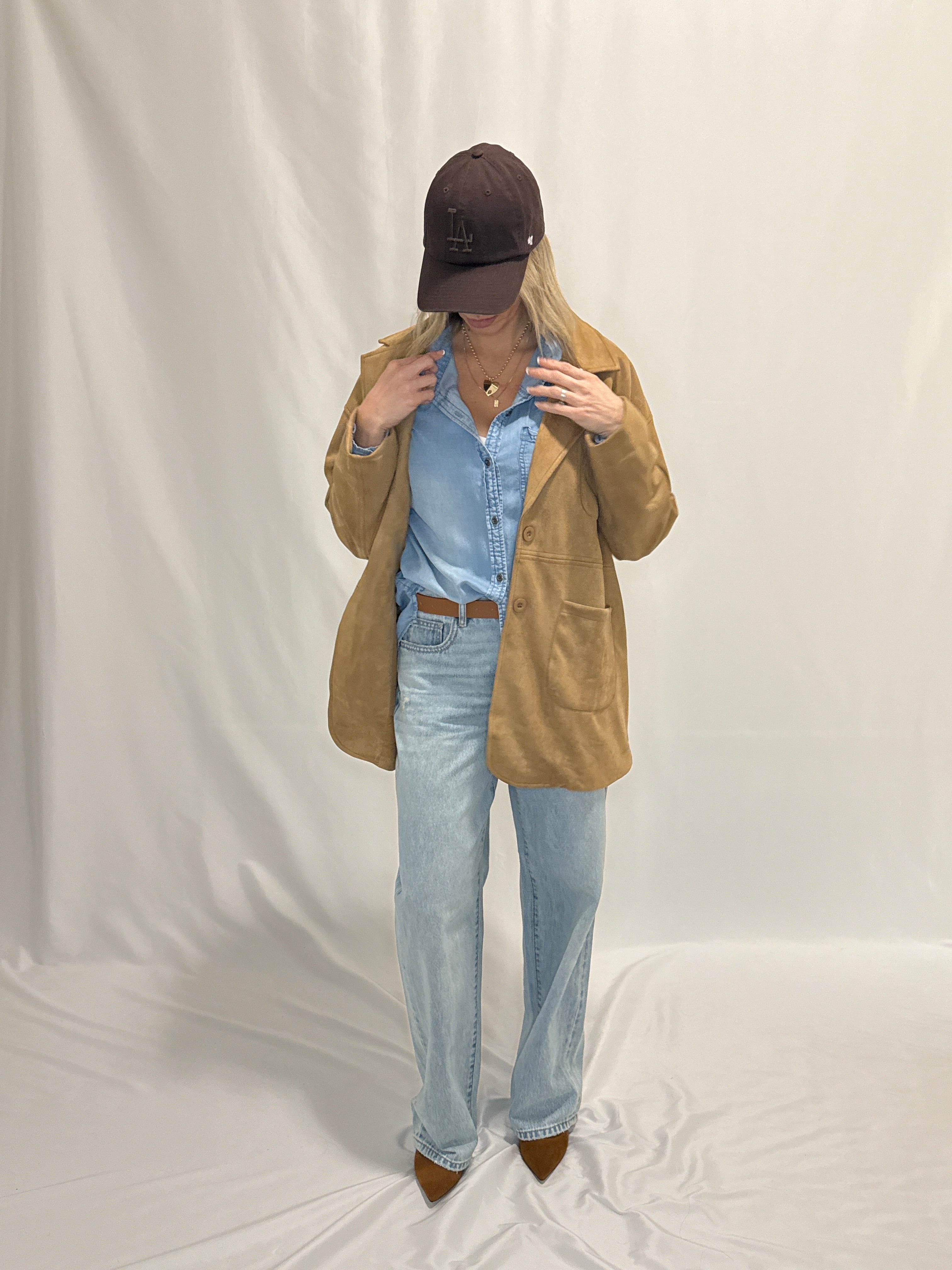 OVERSIZED SUEDE BLAZER
