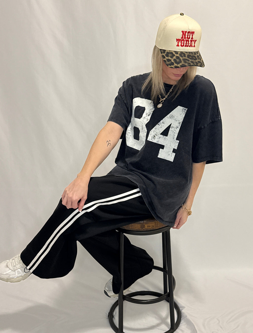 Not Today Leopard Embroidered Hat