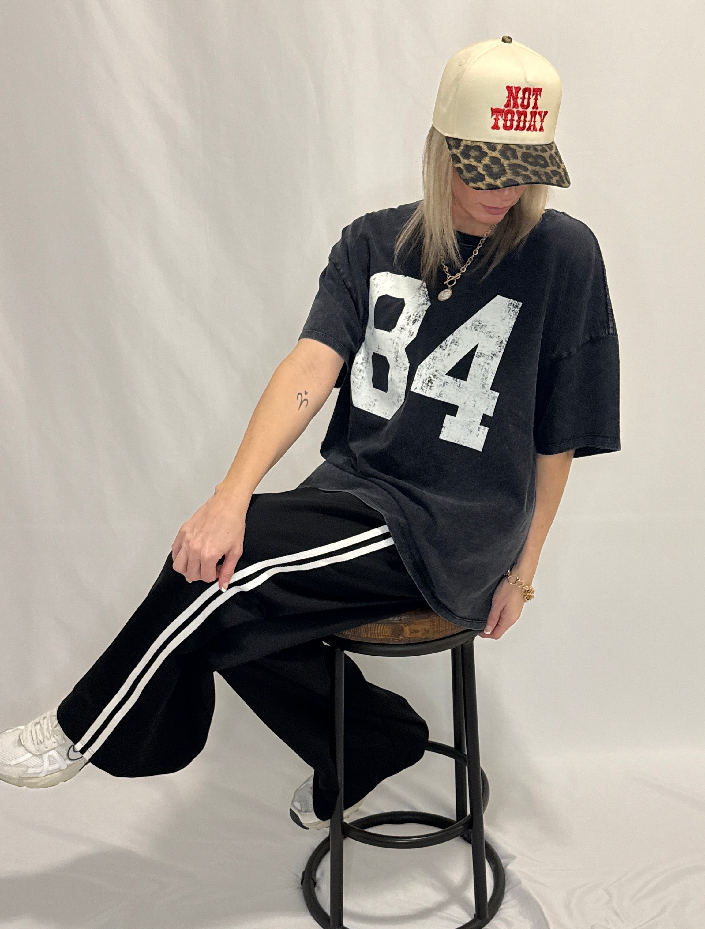 Not Today Leopard Embroidered Hat