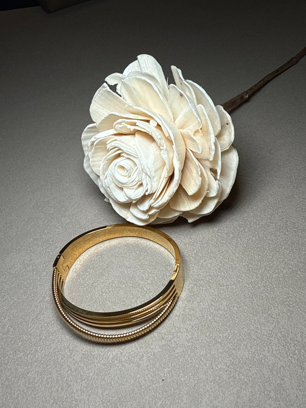 Yuna 18K Gold Non-Tarnish Chain Bangle Bracelet