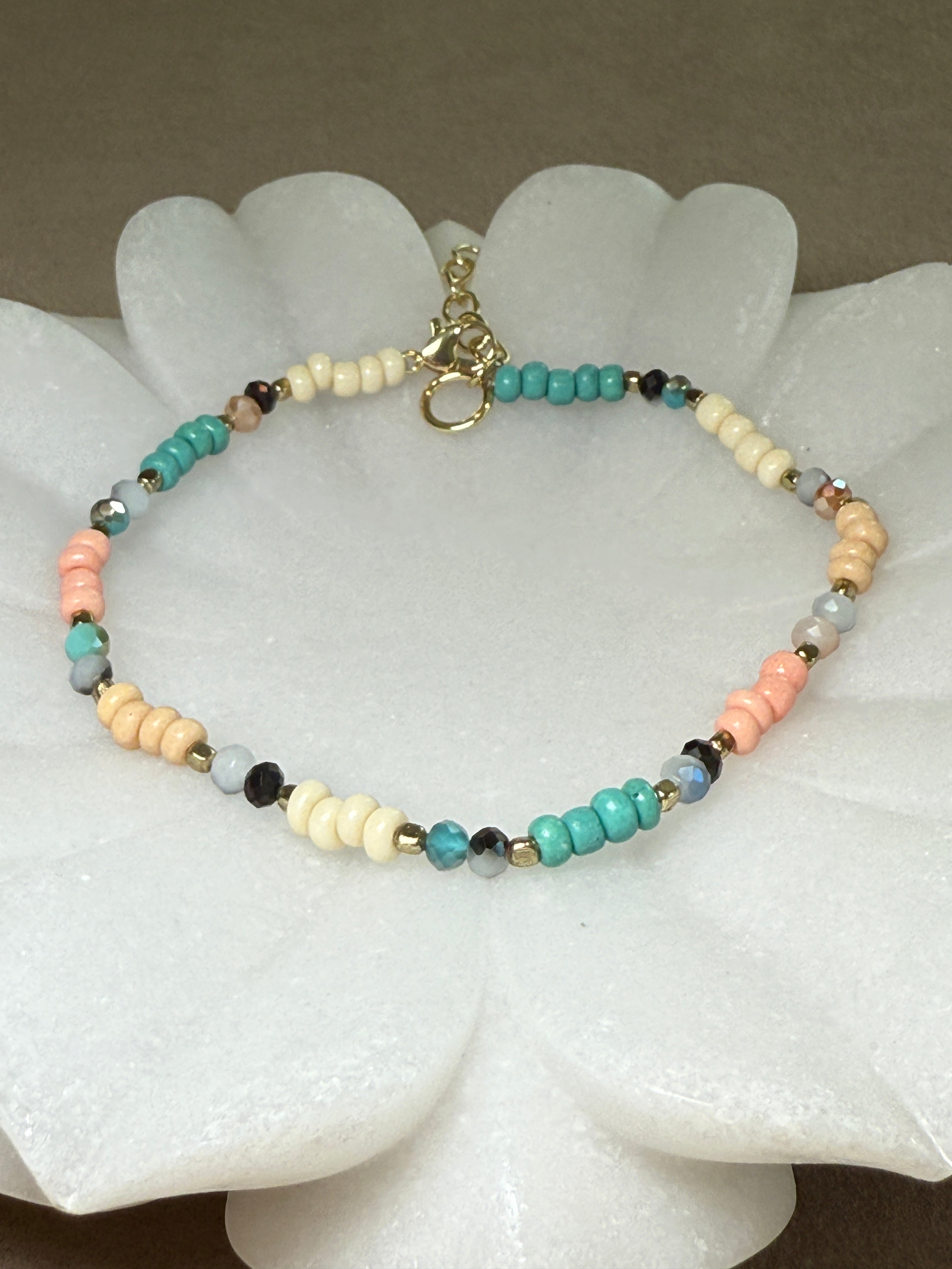 Seaside Skies Beaded Anklet