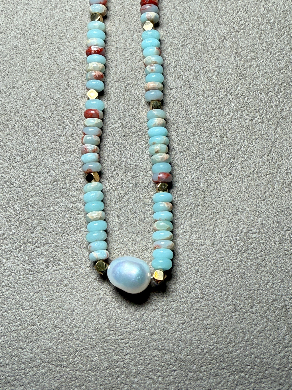 Swank Non-Tarnish Boho Beaded Pearl Necklace