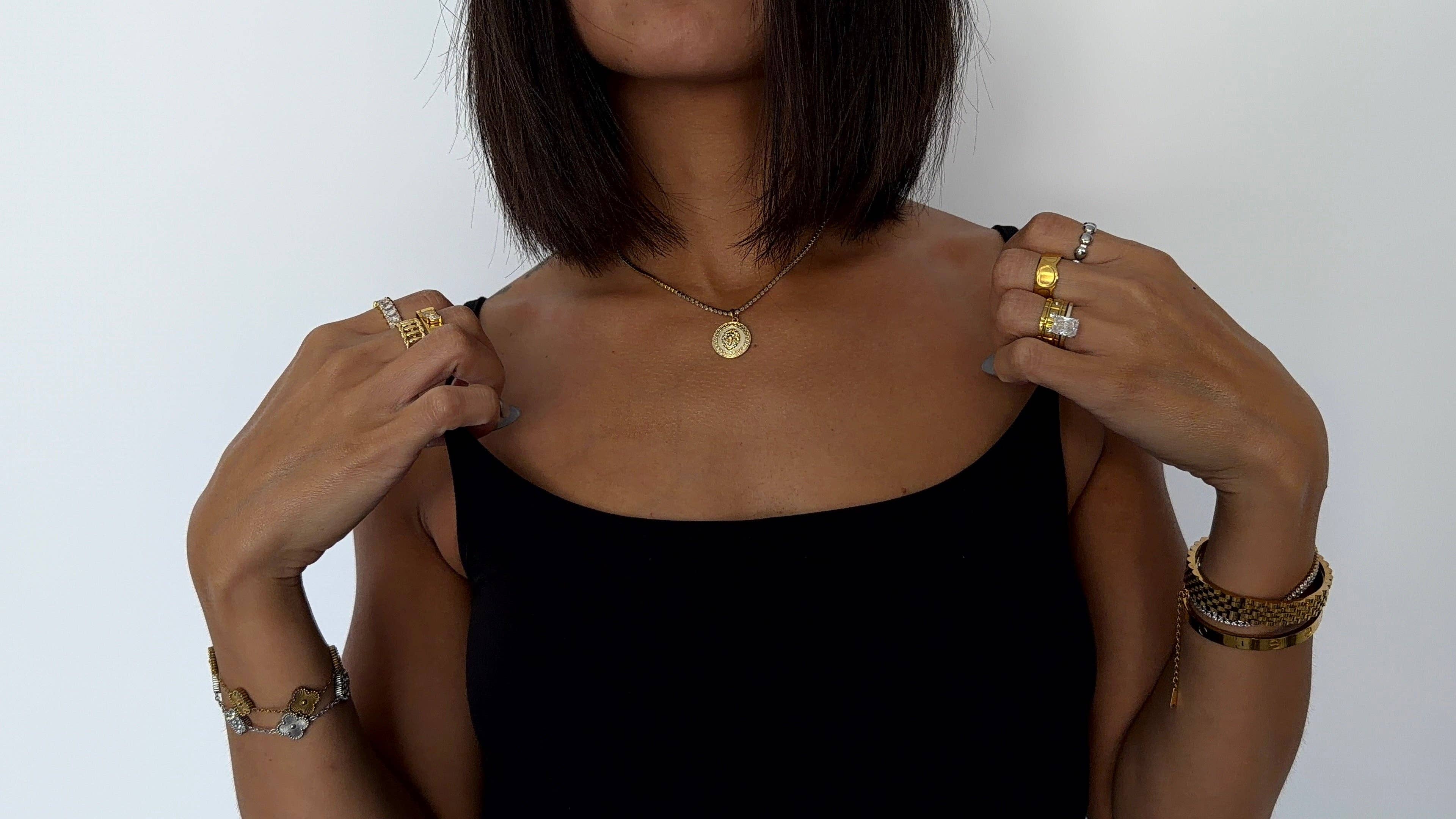 Leone Coin Tennis Necklace