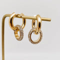 18K Gold Plated Circular Huggie