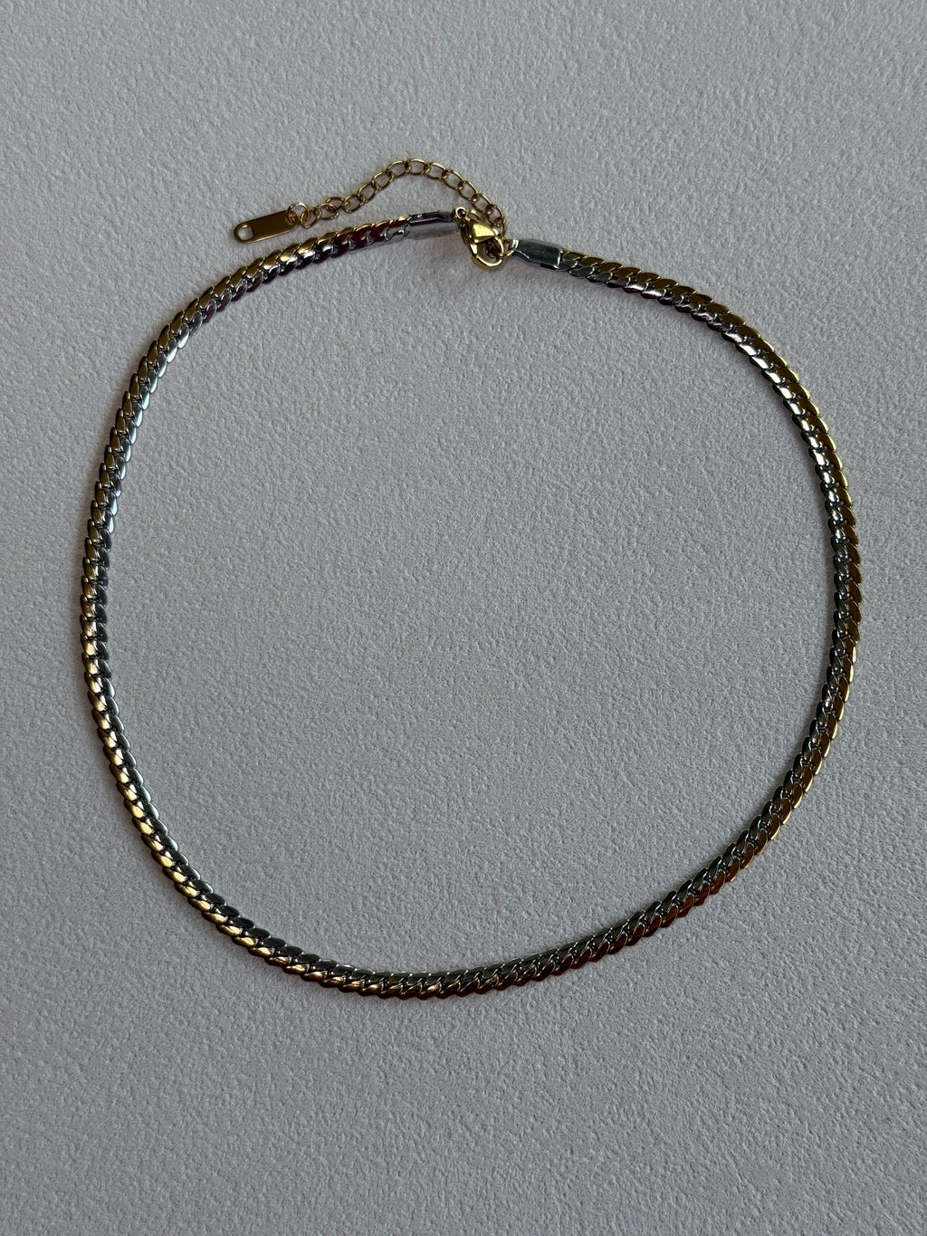 Two Tone 18K Gold Plated Stainless Steel Chain Necklace