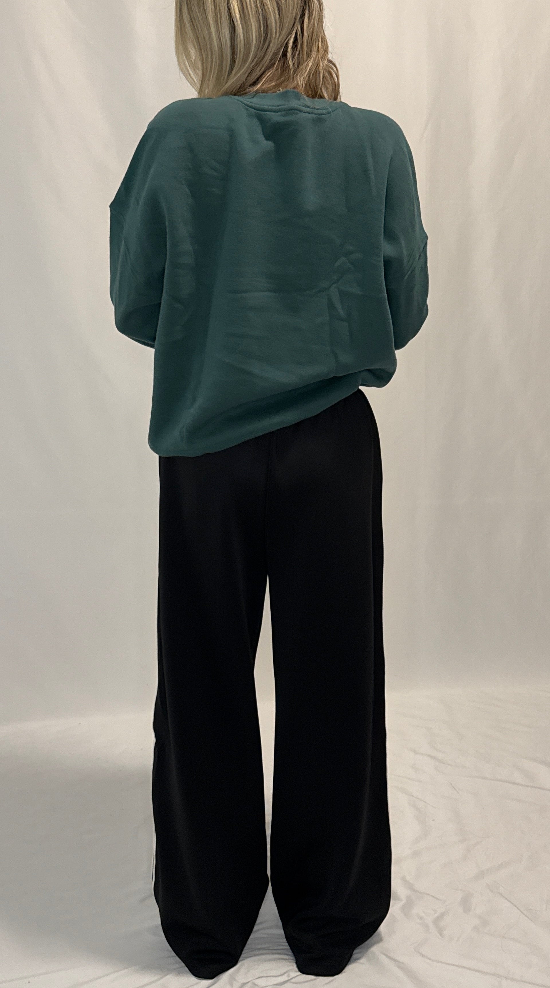 Wide Leg Track Pants with Side Stripes
