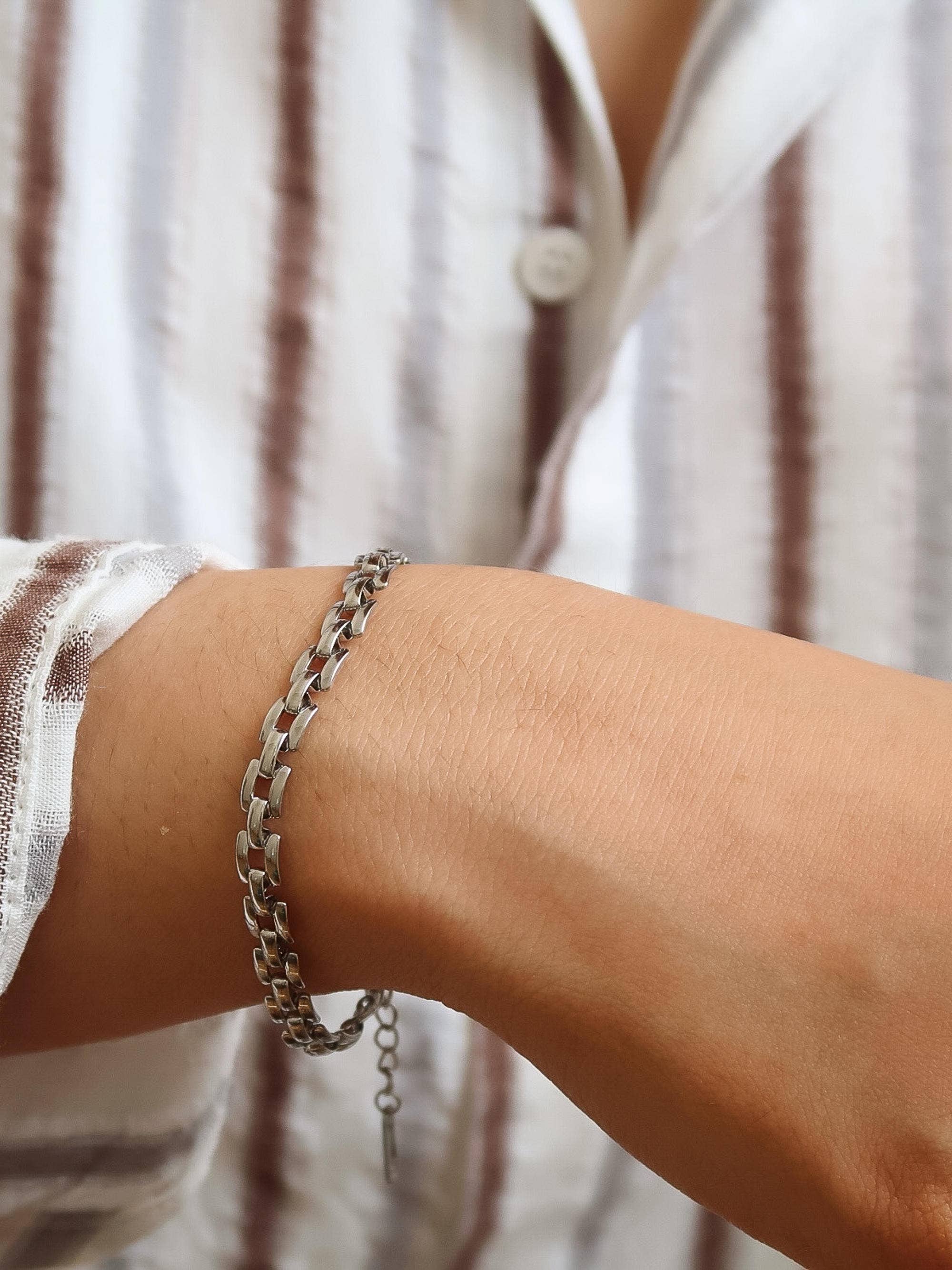 Forte Non-Tarnish Flat Chain Bracelet