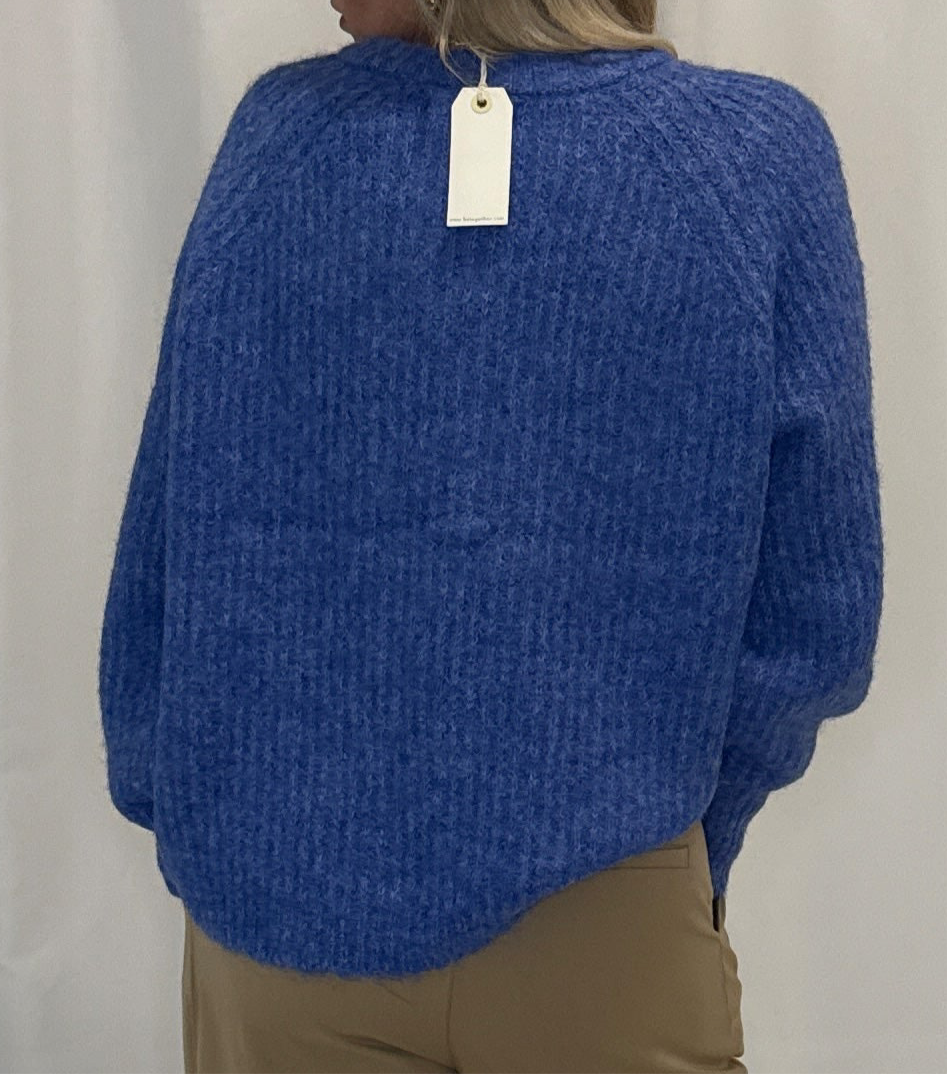 Knit Polyester Nylon Sweater Crew Neck Cardigan
