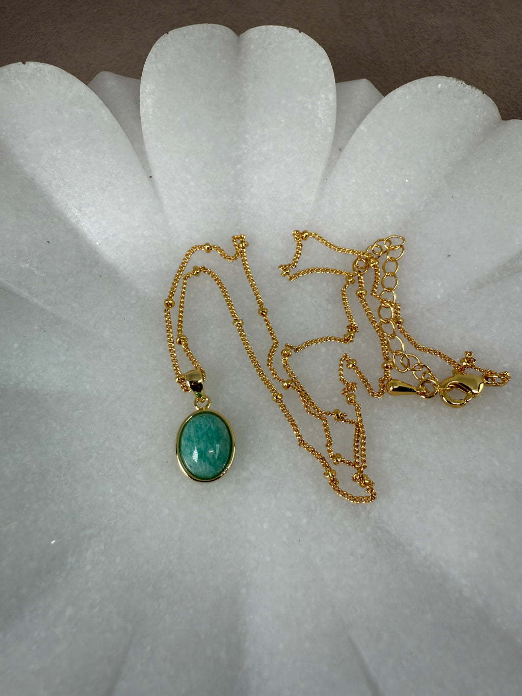 Caillou 18K Gold Assorted Natural Stone Necklace