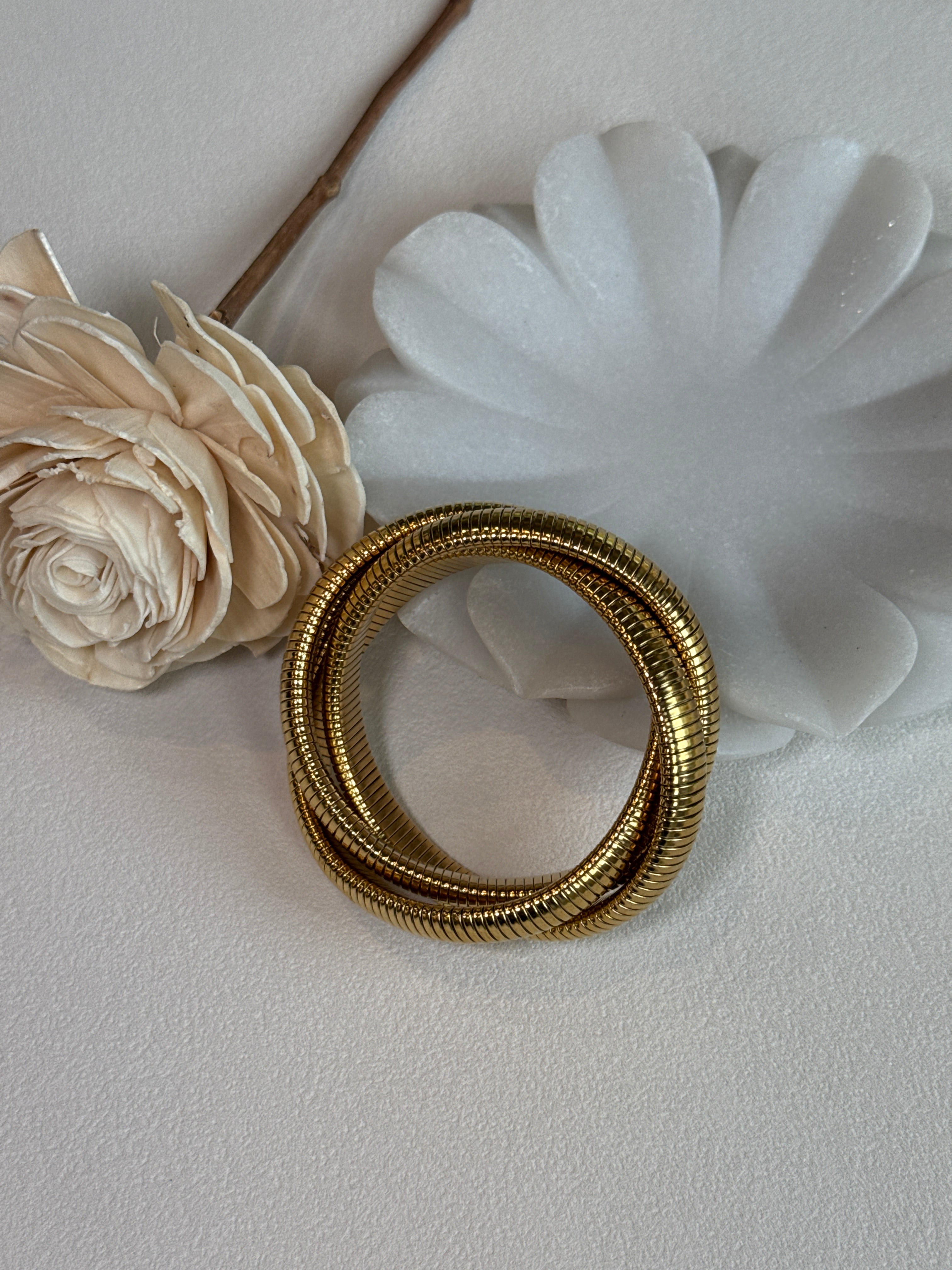 Golden Coil Bangle