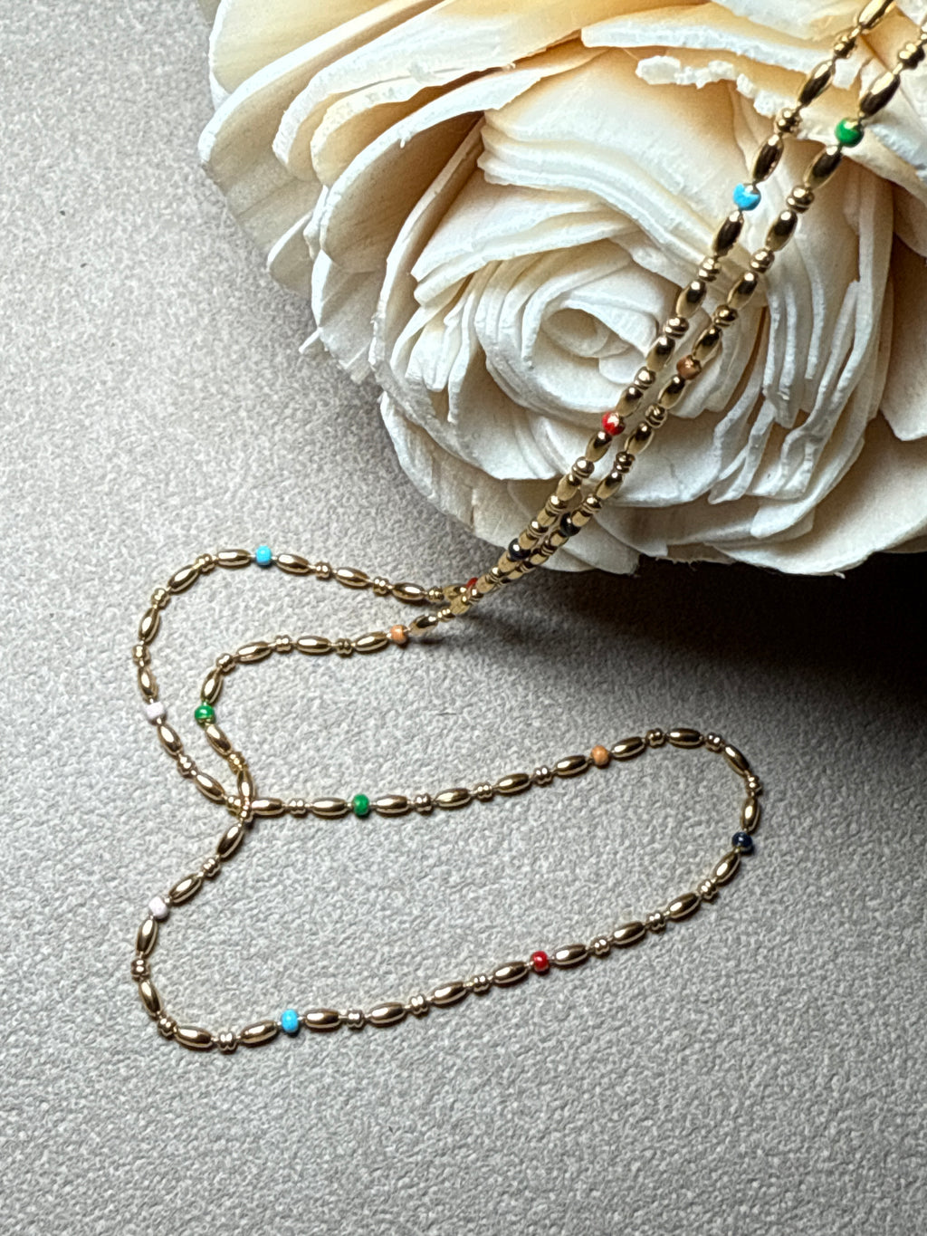 Tave 18K Gold Non-Tarnish Petite Beaded Necklace