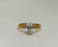 Emberlace 18K Gold Non-Tarnish Statement Pear Stone Ring