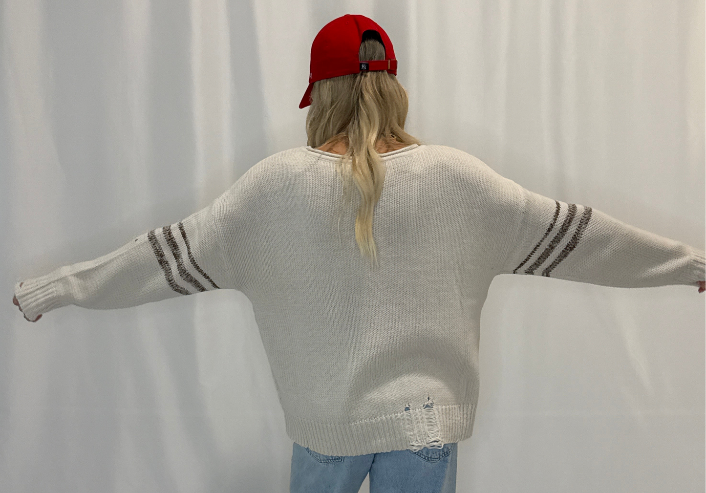 Varsity 80 Distressed Knit Pullover