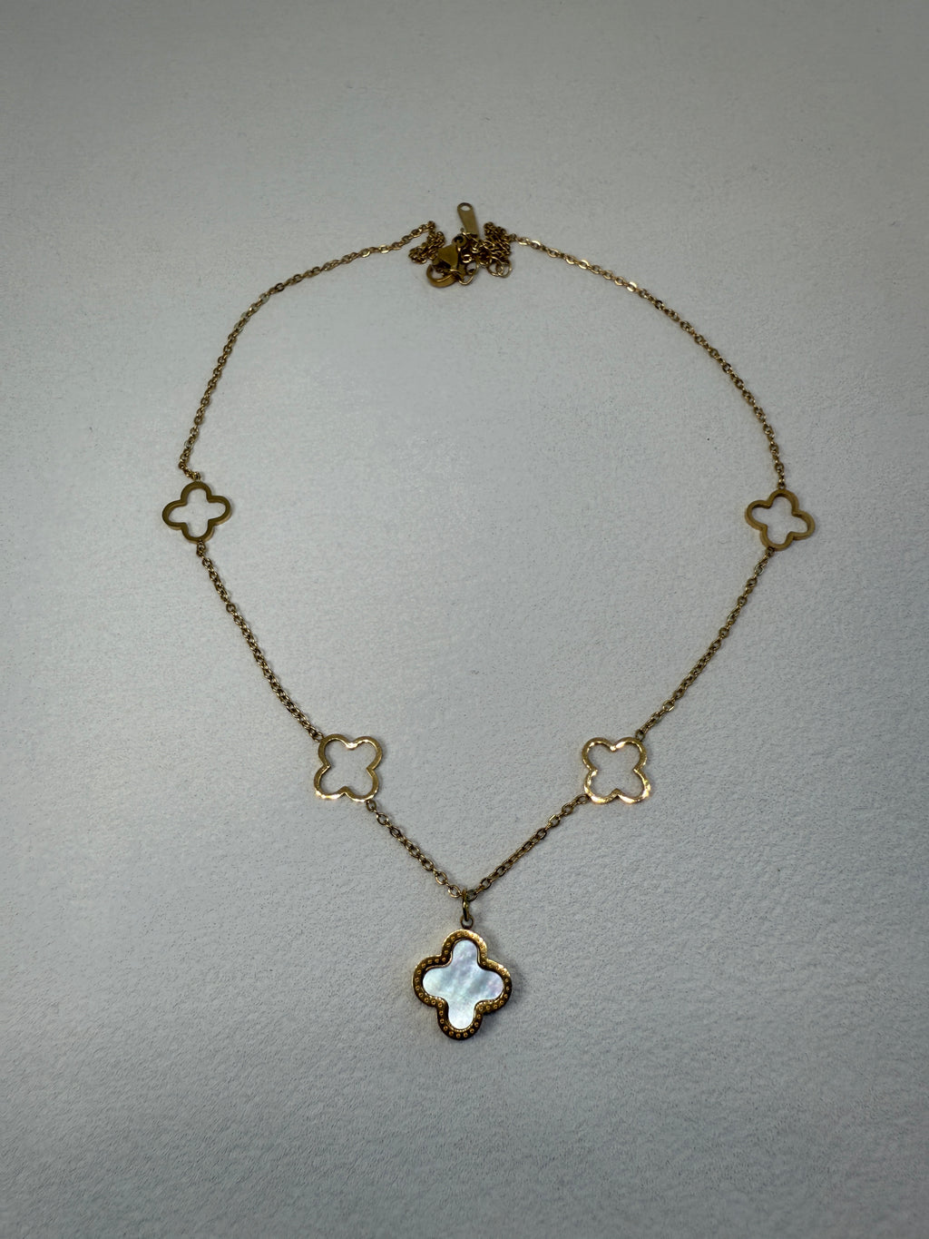 18K Gold Plated Stainless Steel Chain Reversible Pendant Necklace