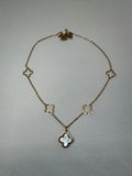 18K Gold Plated Stainless Steel Chain Reversible Pendant Necklace