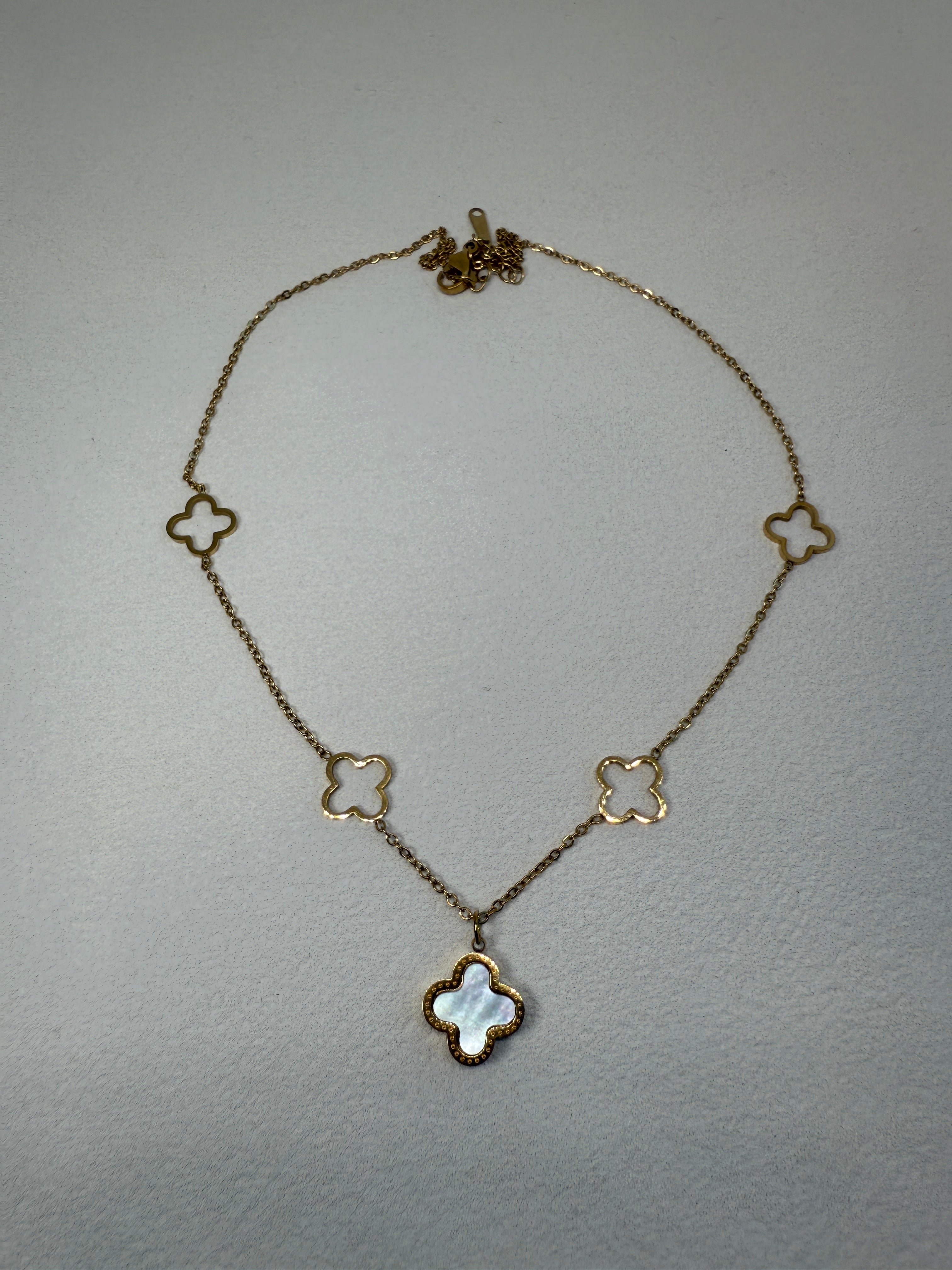 18K Gold Plated Stainless Steel Chain Reversible Pendant Necklace