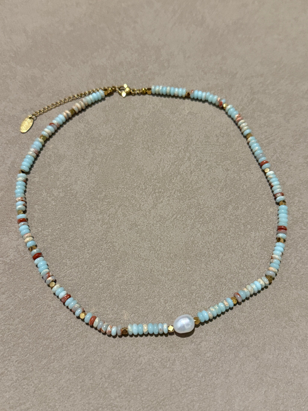 Swank Non-Tarnish Boho Beaded Pearl Necklace