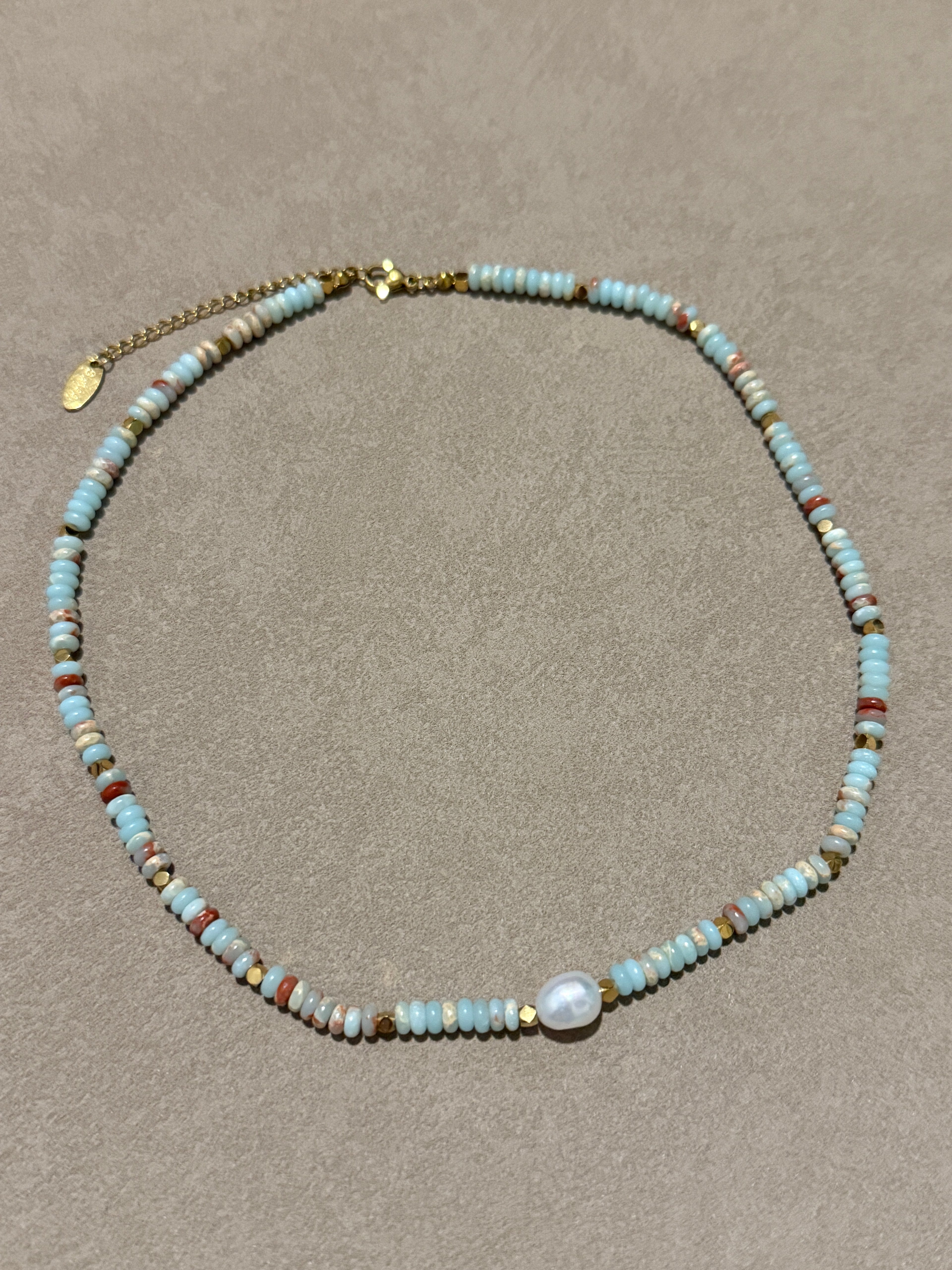 Swank Non-Tarnish Boho Beaded Pearl Necklace