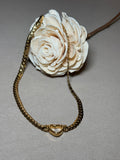 Tessa 14K Non-Tarnish Heart Snake Chain Necklace