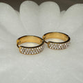 Zephira 18K Gold Non-Tarnish CZ Pave Hoop Earrings