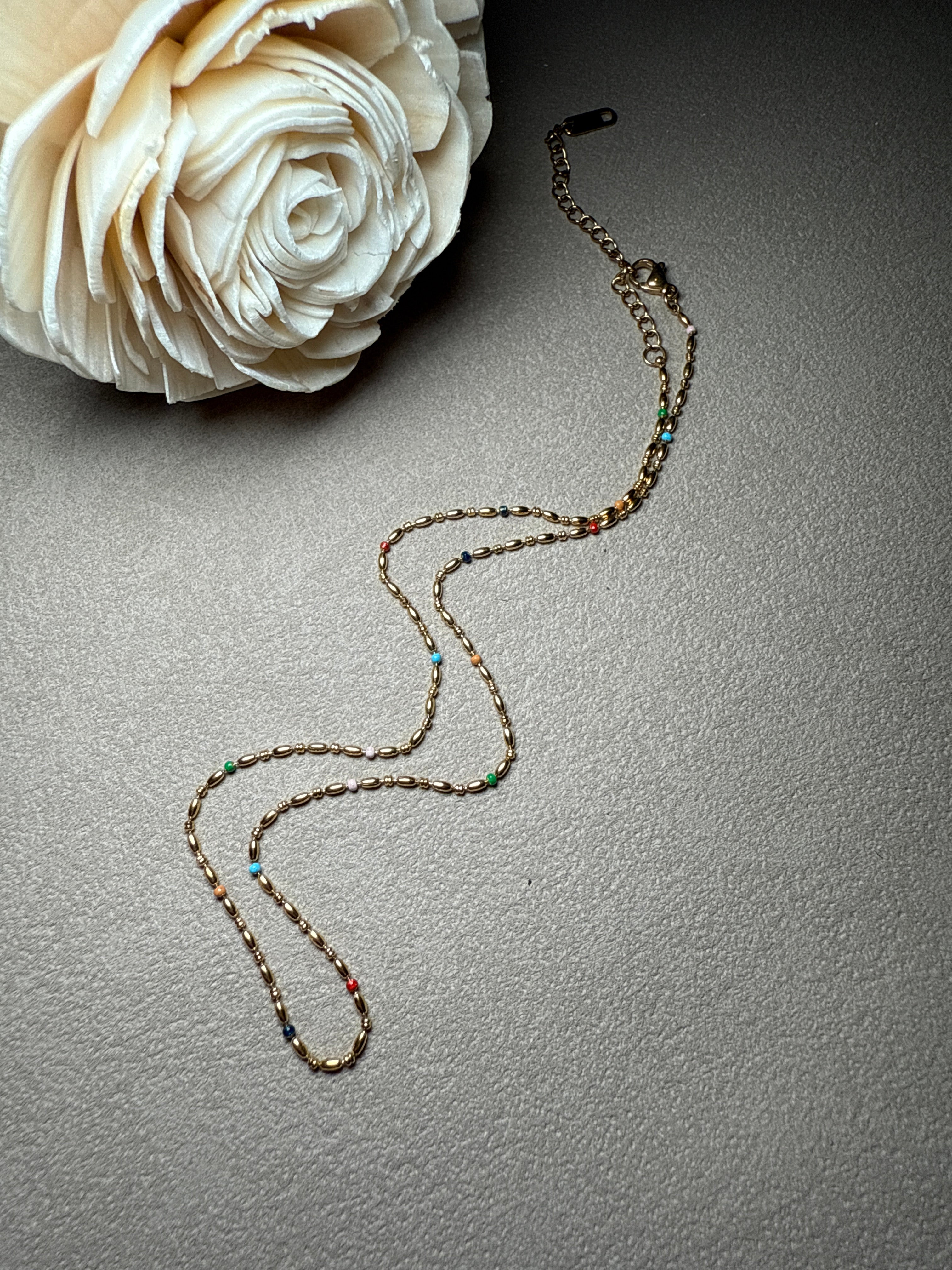 Tave 18K Gold Non-Tarnish Petite Beaded Necklace