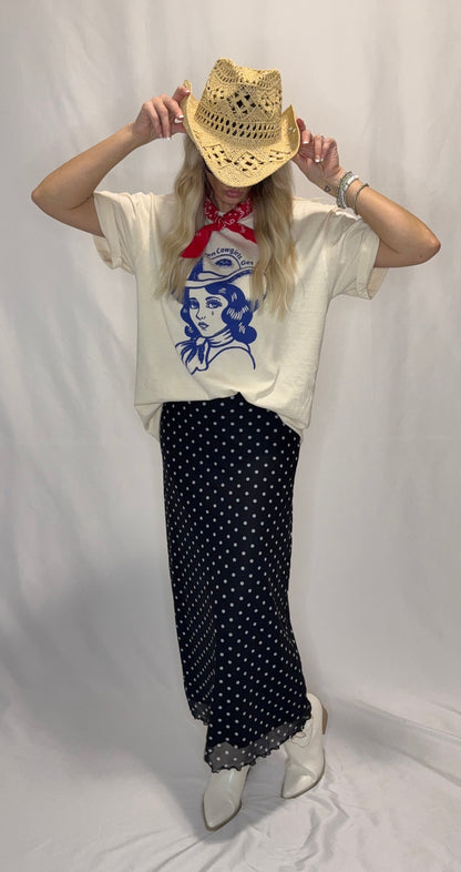 COWGIRLS WESTERN VINTAGE GRAPHIC OVERSIZED TEE