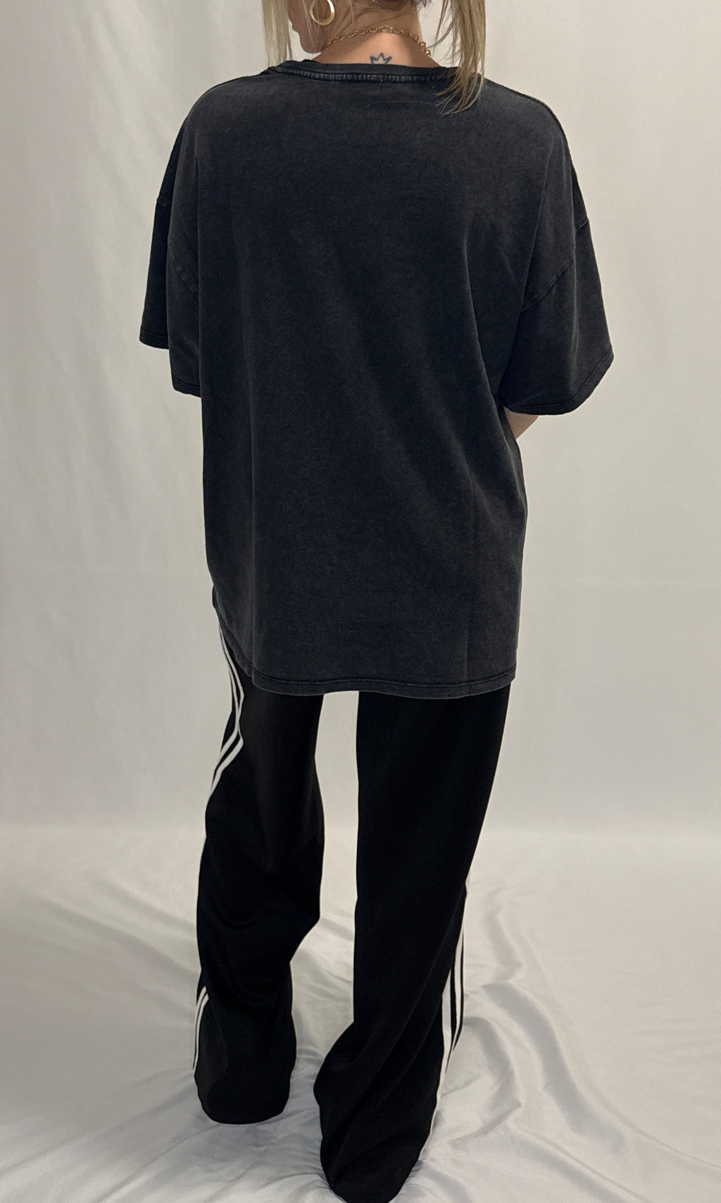 Mineral Washed Oversized Number Graphic T-Shirt
