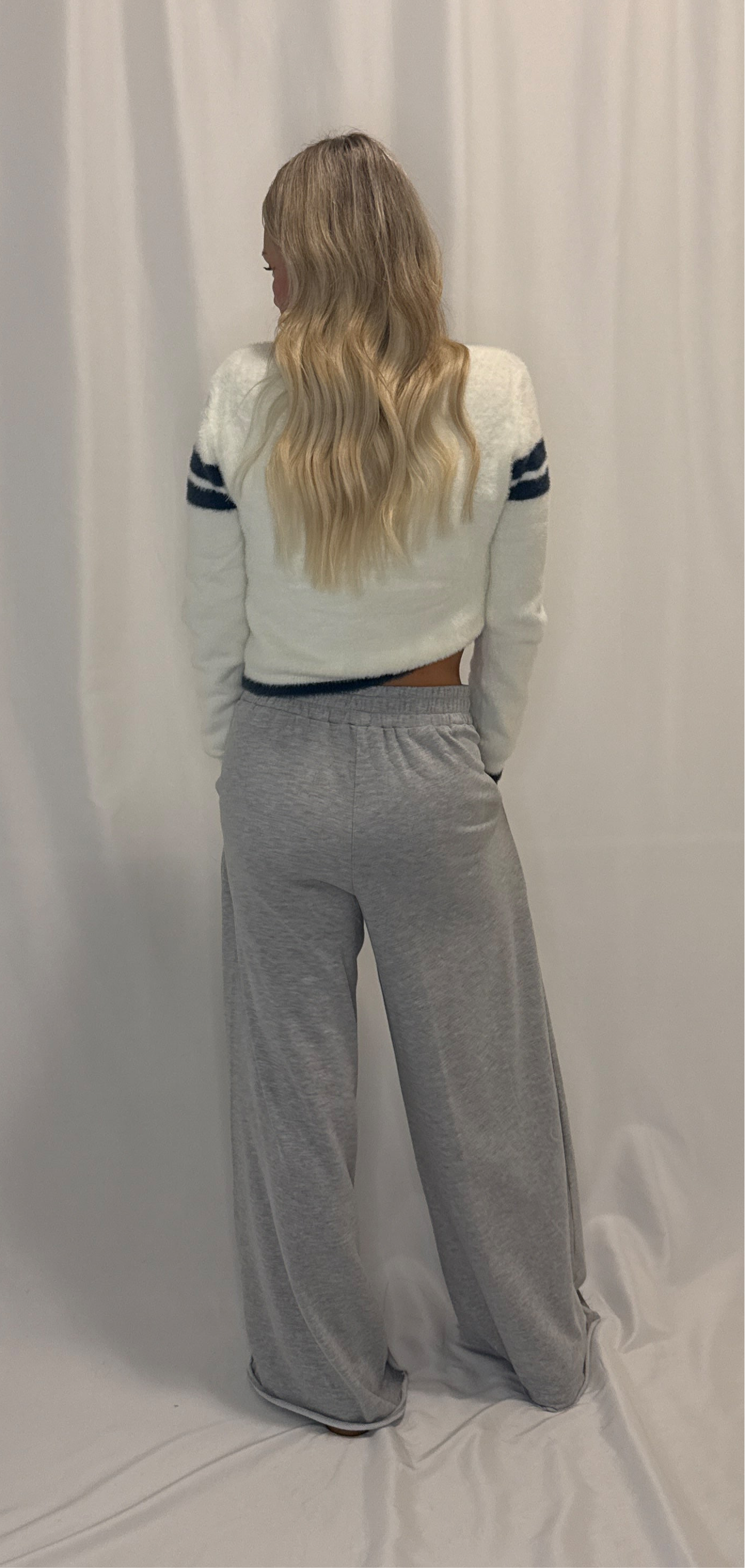 Wide Leg Cotton Jogger Sweatpants