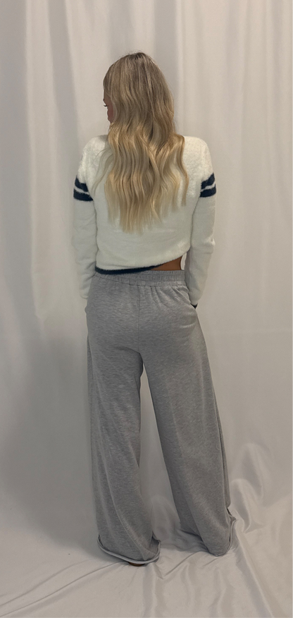 Wide Leg Cotton Jogger Sweatpants