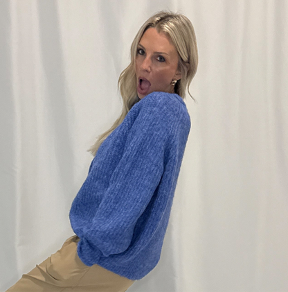 Knit Polyester Nylon Sweater Crew Neck Cardigan