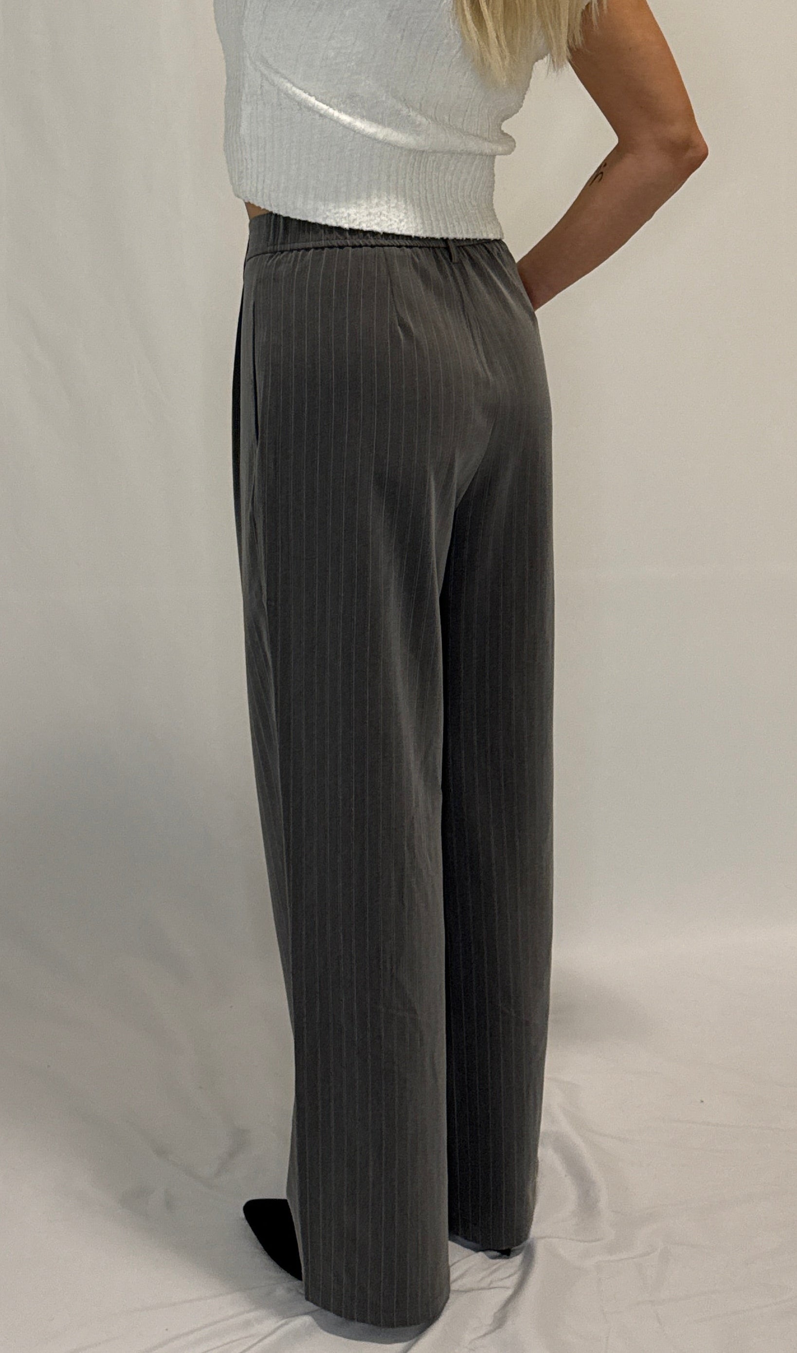Pin Stripe Woven Straight Pants