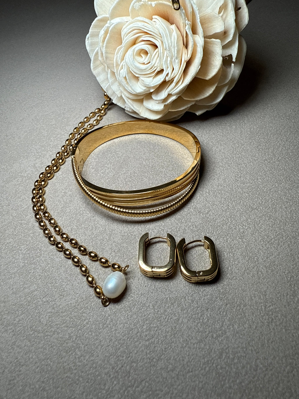 Vigne 18K Gold Non-Tarnish Pearl Ball Chain Necklace