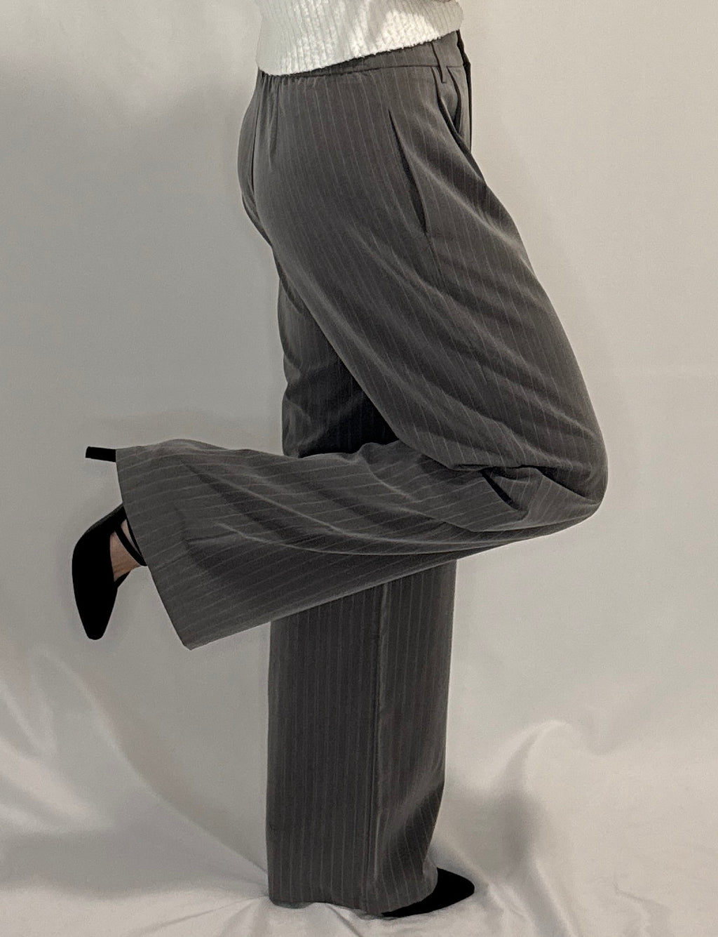 Pin Stripe Woven Straight Pants