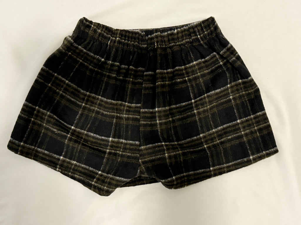 Front Wrap Plaid Short Pants