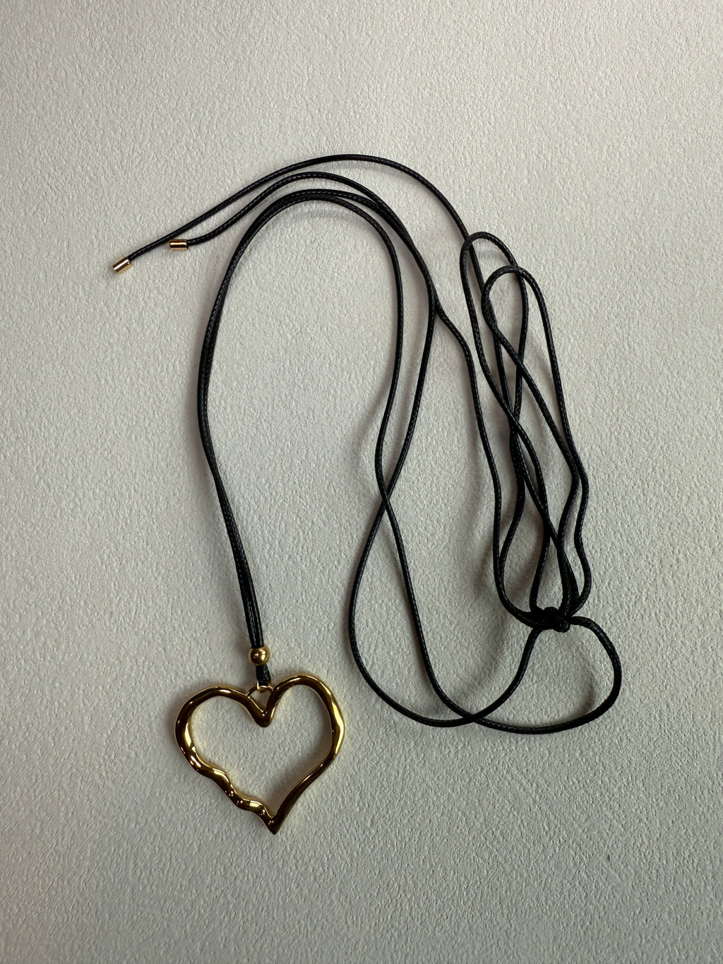 Jeffrey 18K Gold Non-Tarnish Large Heart Necklace
