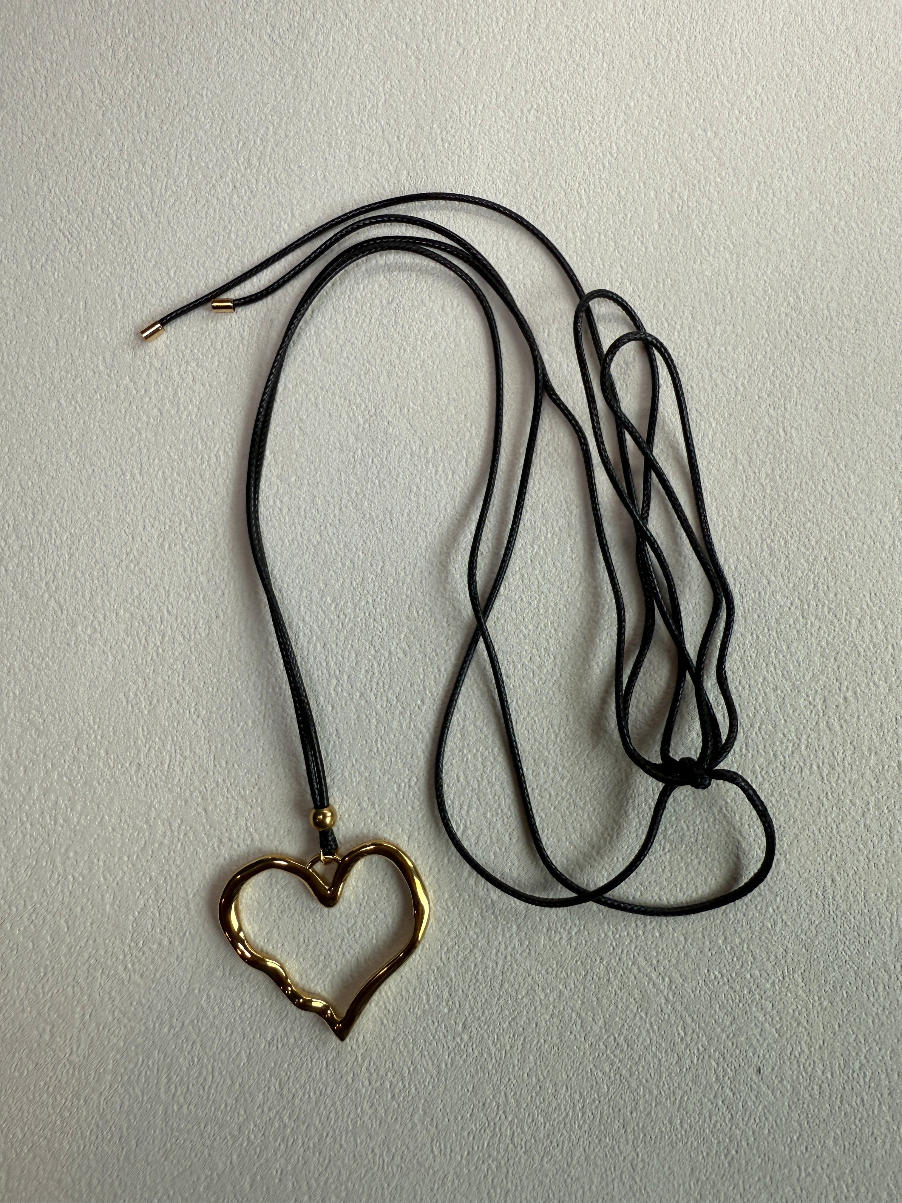 Jeffrey 18K Gold Non-Tarnish Large Heart Necklace