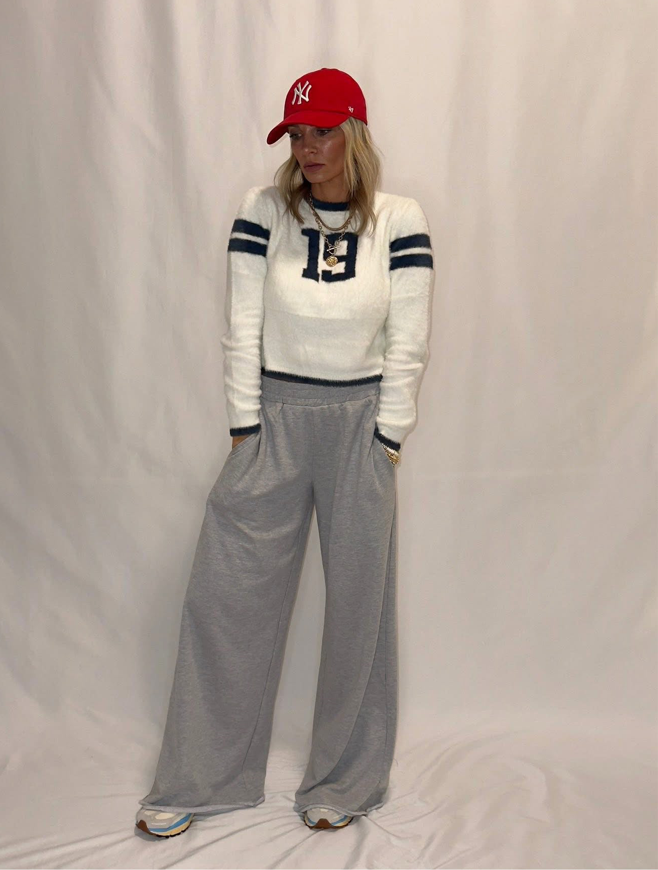 Wide Leg Cotton Jogger Sweatpants