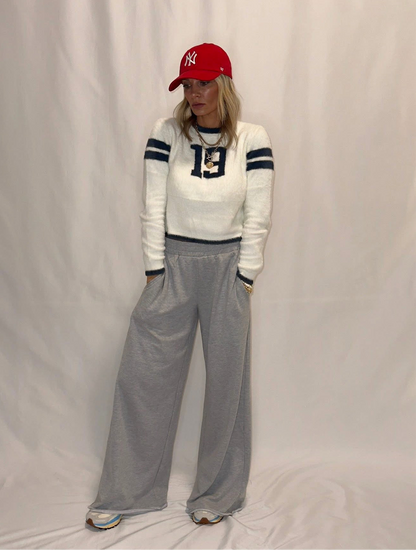 Wide Leg Cotton Jogger Sweatpants